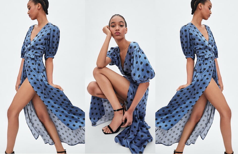 Era um vestido azul às bolinhas pretas…A peça da Zara que é a escolha ideal para os casamentos de 2019