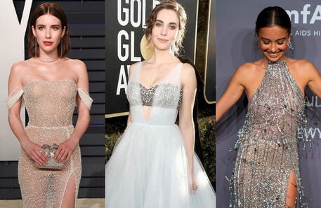 Os vestidos transparentes das celebridades