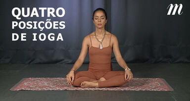 Quatro posições de ioga que pode fazer em casa
