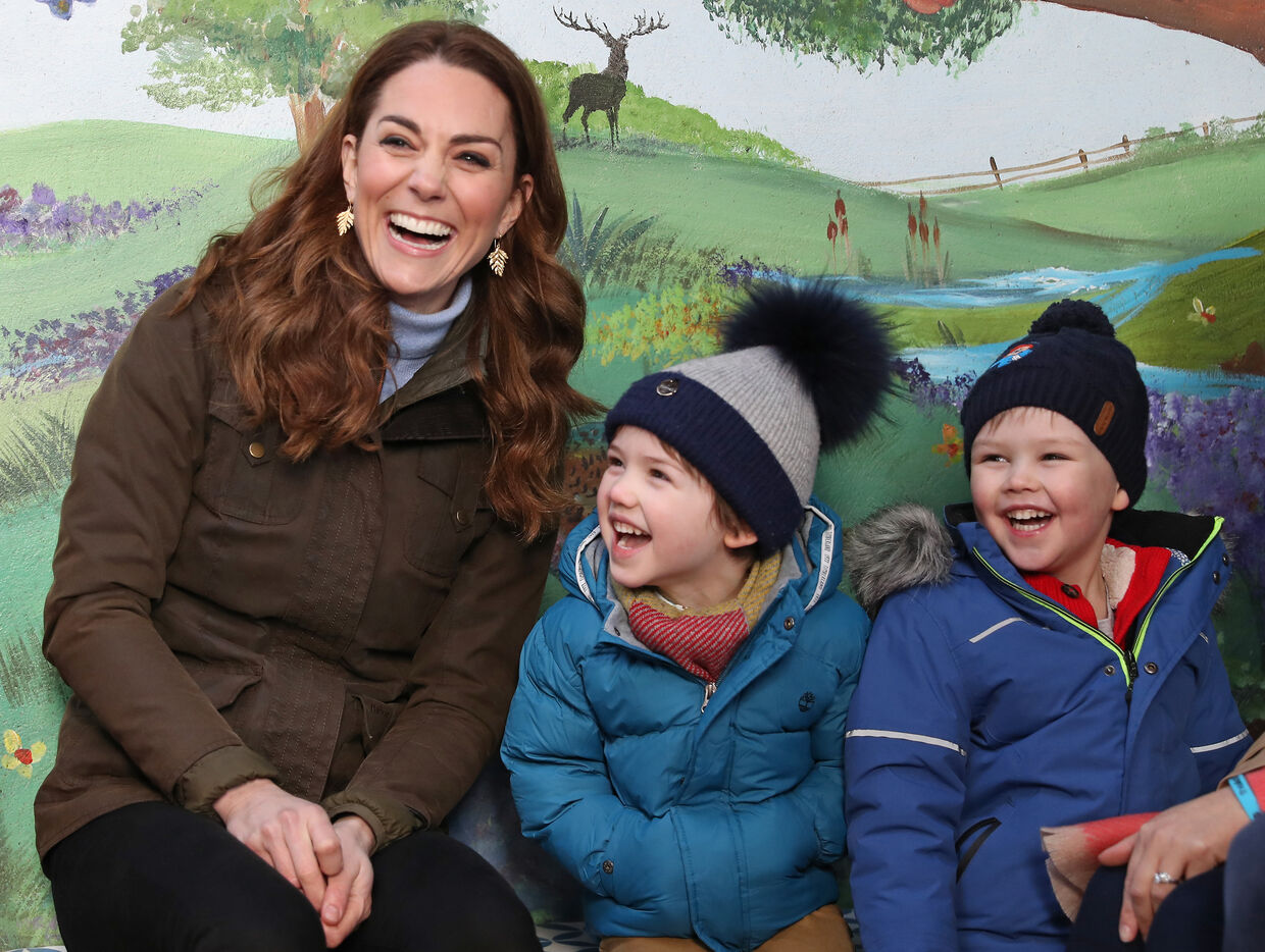 Catherine, a duquesa de Cambridge, a promover a pesquisa '5 Big Questions', em Newtownards, Irlanda do Norte, a 12 de fevereiro de 2020