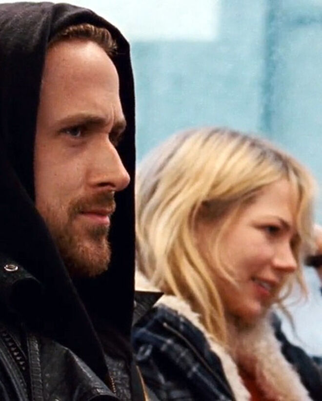 Com Michelle Williams em Blue Valentine.