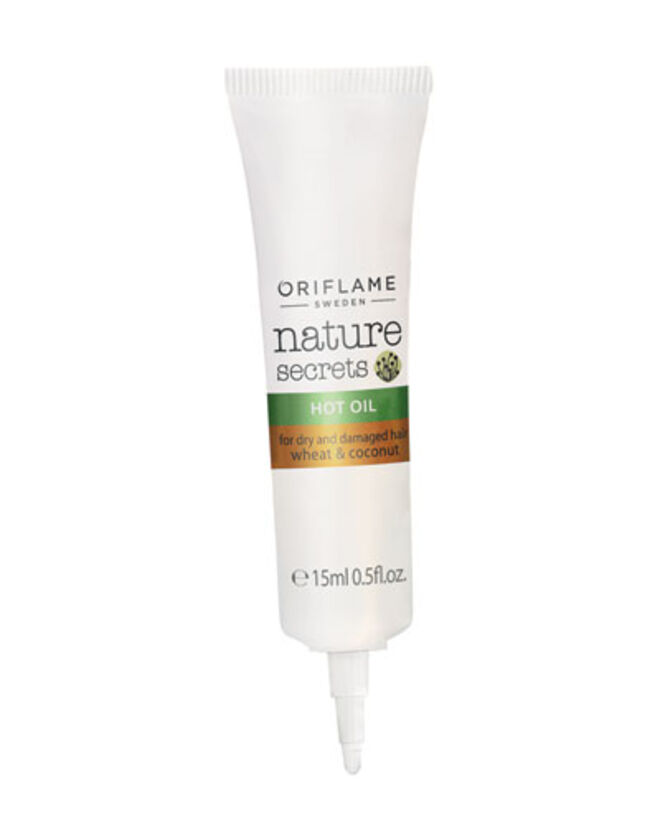 Nature Secrets Wheat &amp; Coconut Óleo quente para cabelo seco e danificado, Oriflame.