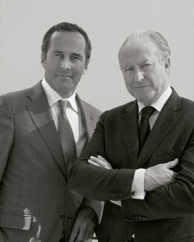 Os mestres perfumistas Olivier Cresp e Alberto Morillas.