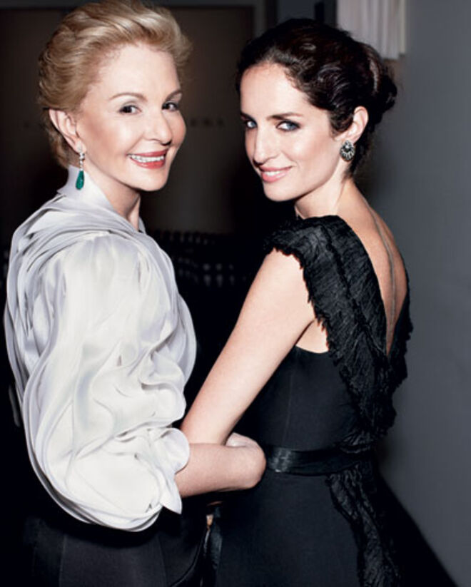 Carolina Herrera com a mãe.