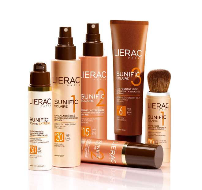 Uma linha completa de protec??o solar, para proteger a pele em todas as alturas do dia