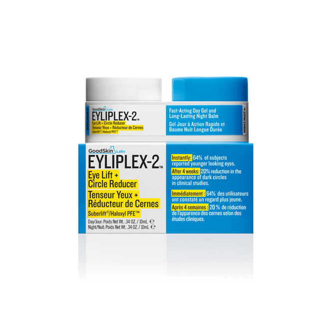 Um tensor contorno de olhos e redutor de olheiras com duas f?rmulas, uma de longa dura??o e uma de actua??o a longo prazo, num s? produto.