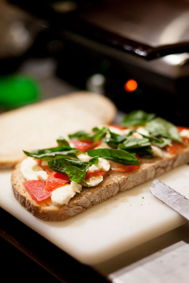 Deliciosa tosta de um dos quiosques