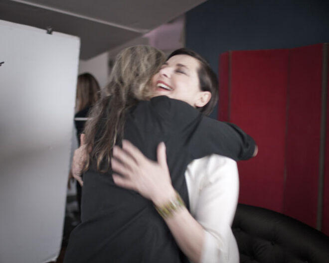 Momento de cumplicidade entre ambas