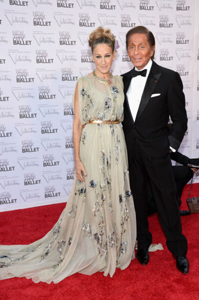 Valentino Garavani e Sarah Jessica Parker.