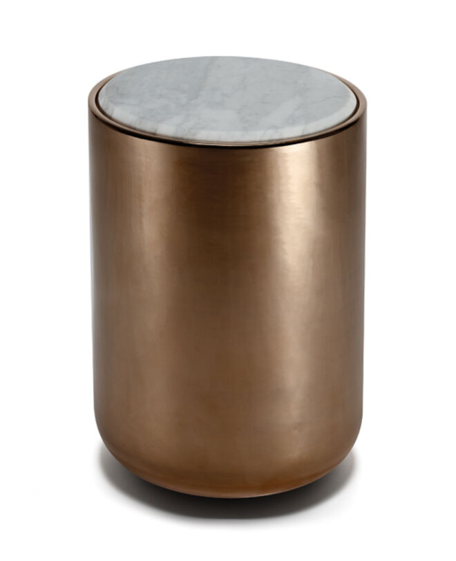 Mesa de apoio Bala Hi em cerâmica e mármore, design de Jaime Hayon.