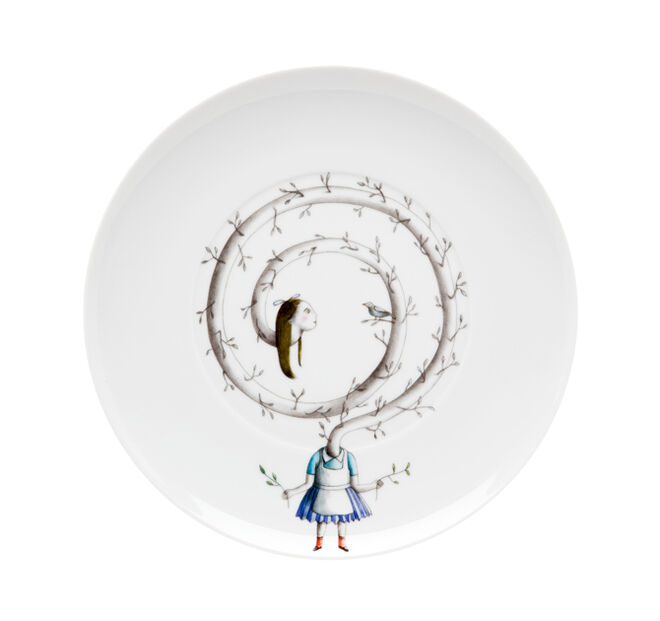 Prato de sobremesa Alice, em porcelana