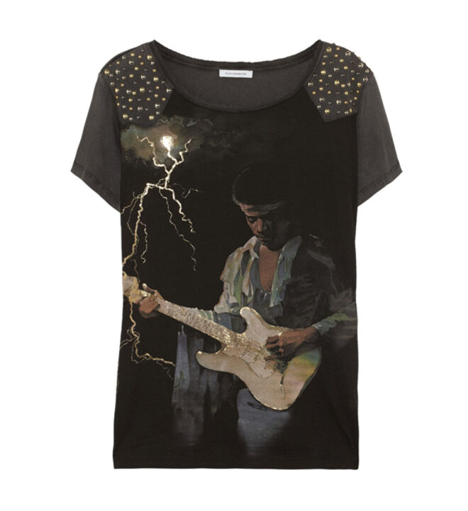 T-shirt em algodão e tachas, ?155, www.net-a-porter.com.