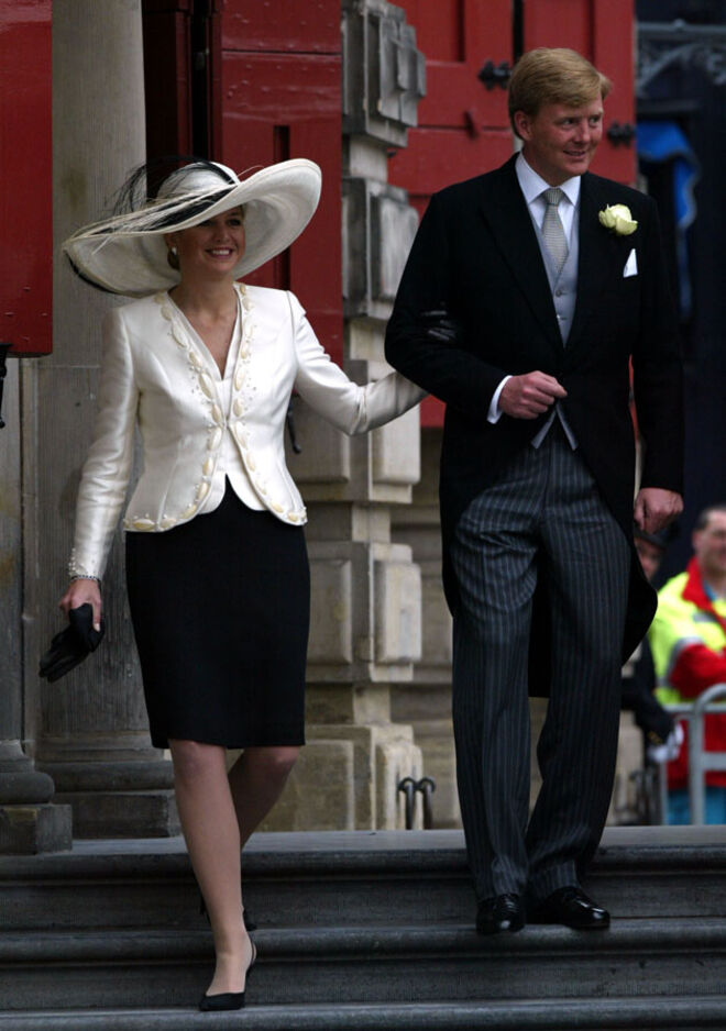Na cerimónia civil do casamento do príncipe Johan Friso, 2º filho da rainha Beatriz, com Mabel Wisse Smit.