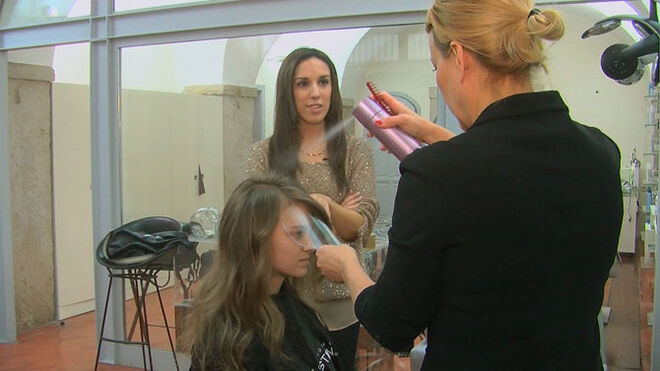 Colocar uma laca não muito forte