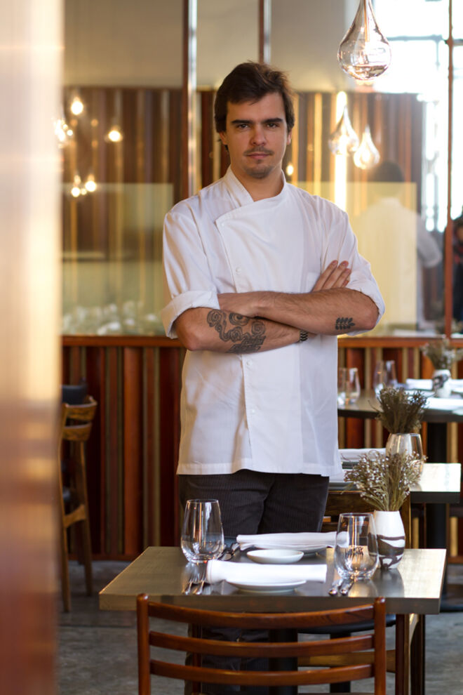O chefe do restaurante, Diogo Noronha.
