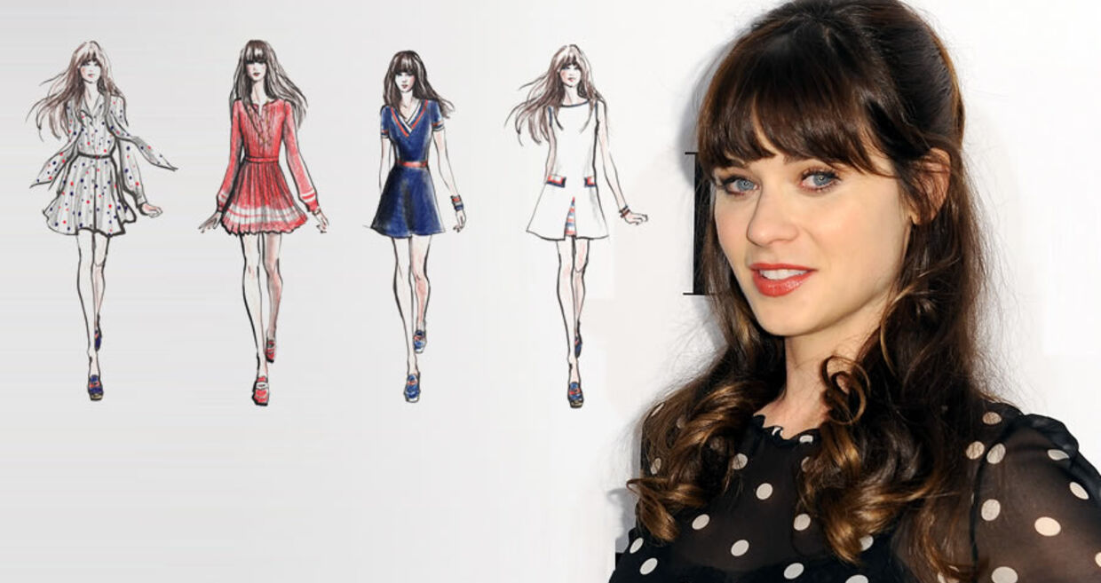 Zooey Deschanel desenha para Tommy Hilfiger