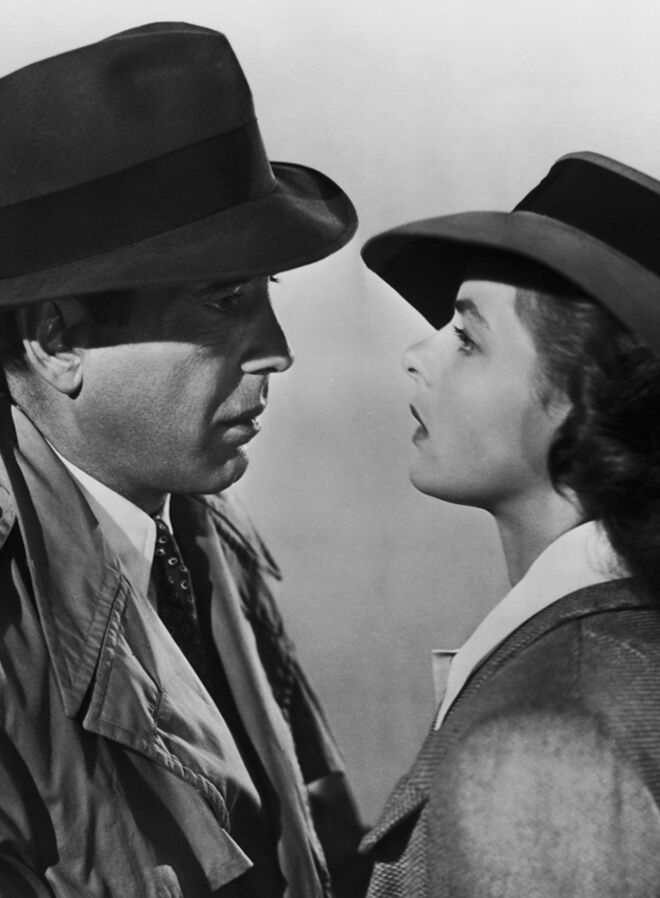 Ingrid Bergman e Humphrey Bogart, Casablanca, 1942