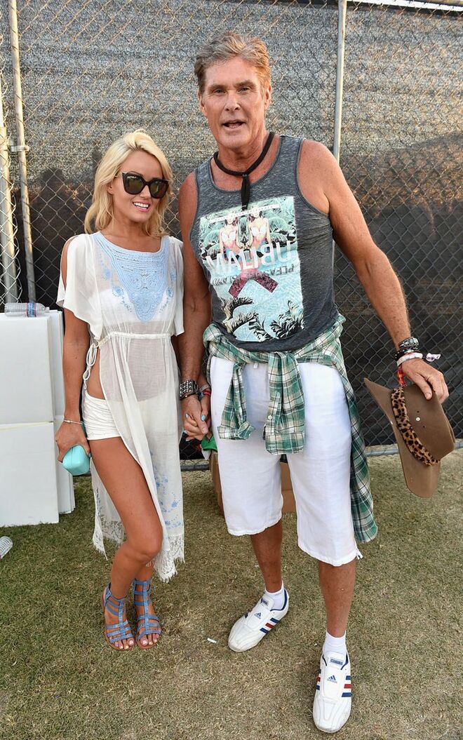 Hayley Roberts e David Hasselhoff