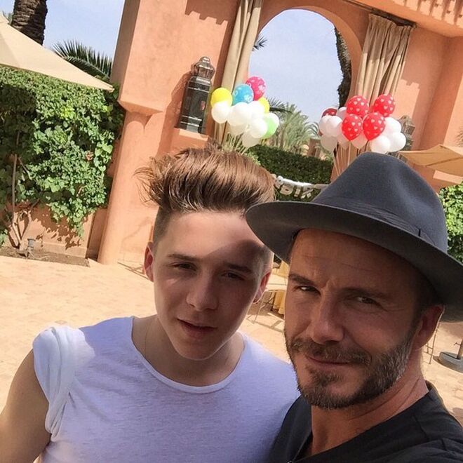 @davidbeckham/Instagram | 'Here's a photo with @brooklynbeckham the real boss of the family!'