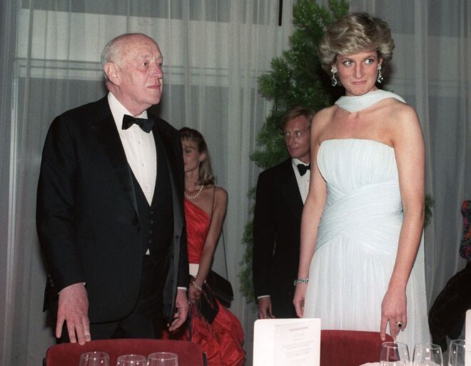 1987 | Alec Guinness com a Princesa Diana