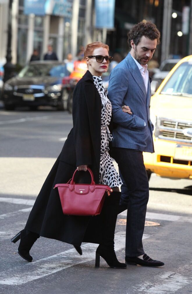 Jessica Chastain Le Pliage Heritage Carmine