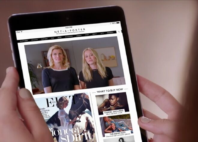 Aplicação The NET SET de net-a-porter.com