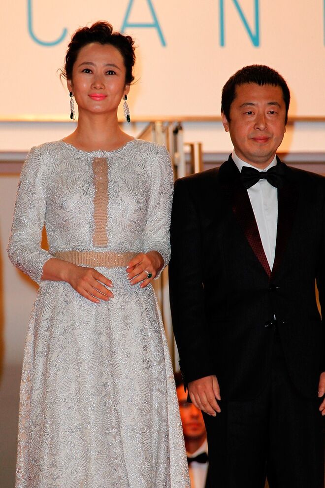 Zhao Tao e Jia Zhangke com joias Chopard