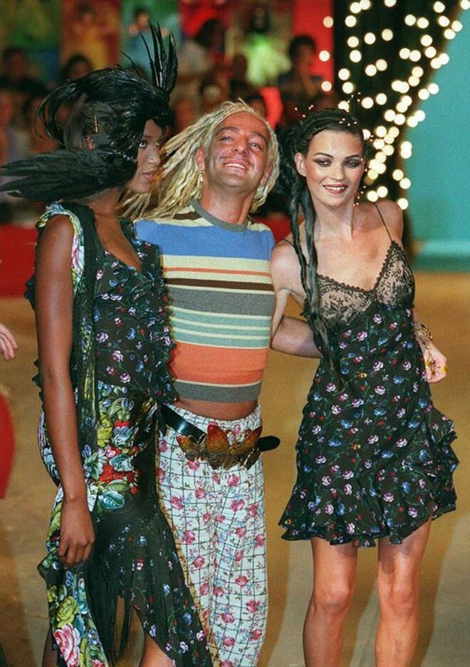 Naomi Campbell,Kate Moss e John Galliano
