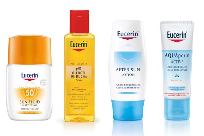 Ritual diário | A gama de solares da Eucerin não poderia ser mais completa. Do protetor de rosto, ao óleo de duche, ao creme hidratante, à loção after sun, todos os passos para um bronze cuidado são essenciais no ritual diário.