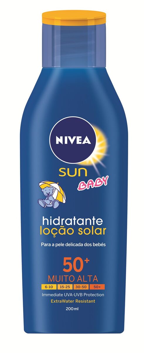 Pele de bebé | Para que os seus filhos estejam protegidos a 100% nos dias de praia, a Nivea propõe o novo NIVEA SUN Baby Loção Solar Hidratante FP50+, que tem uma ação infalível ao nível da proteção. 