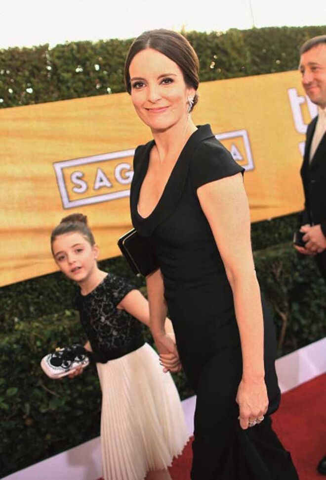 Tina Fey com a filha Alice Richmond