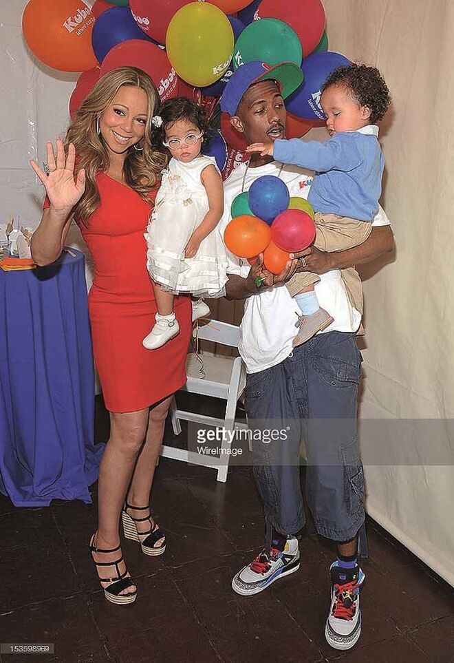 Mariah Carey e Nick Cannon com os gémeos Monroe Cannon e Morocan Scott Cannon