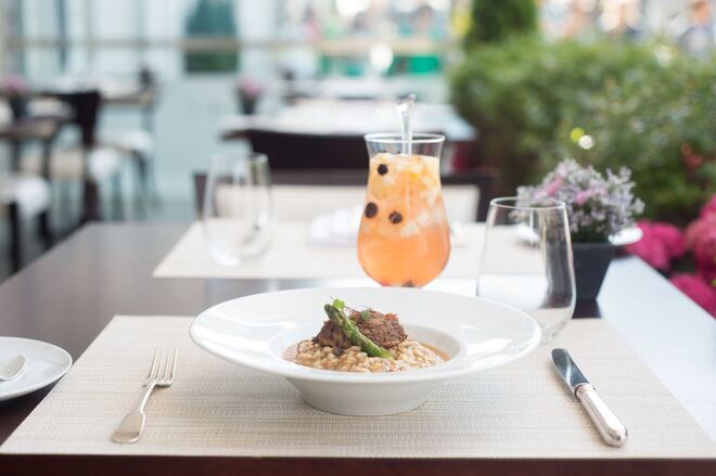 Risotto de rabo de boi com cogumelos