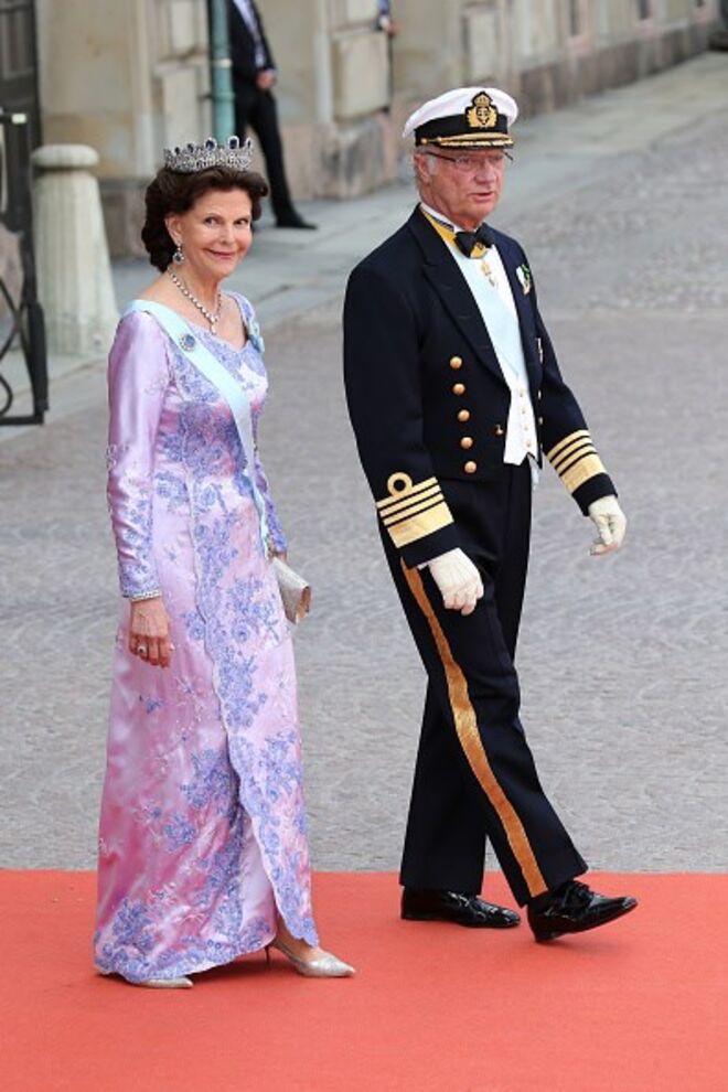 Rei Carl XVI Gustaf da Suécia e a Rainha Sílvia