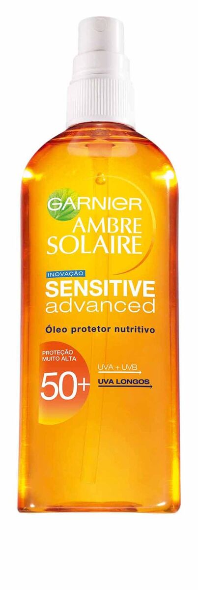 Ambre Solaire Sensitive Advanced Óleo FPS50+, €16,99, Garnier