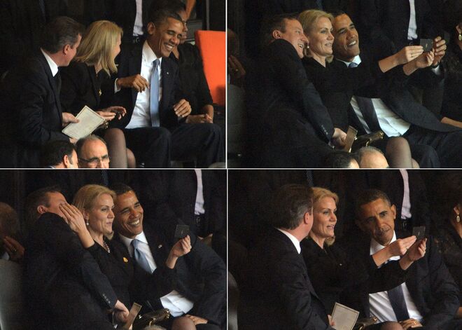 Barack Obama, David Cameron e Helle Thorning Schmidt