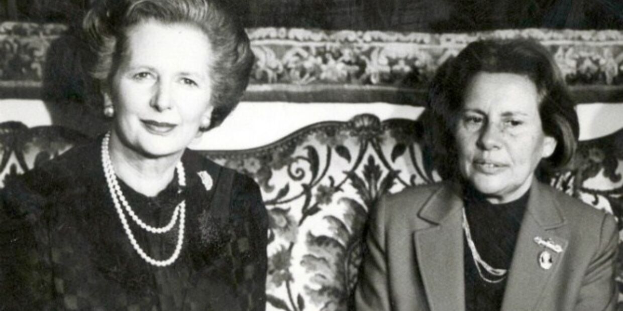 Maria Barroso e Margaret Tatcher