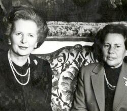 Maria Barroso e Margaret Tatcher
