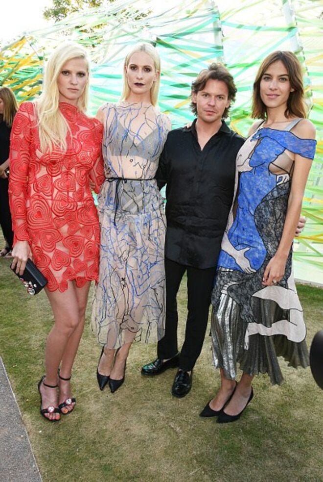 Lara Stone, Poppy Delevingne, Christopher Kane e Alexa Chung