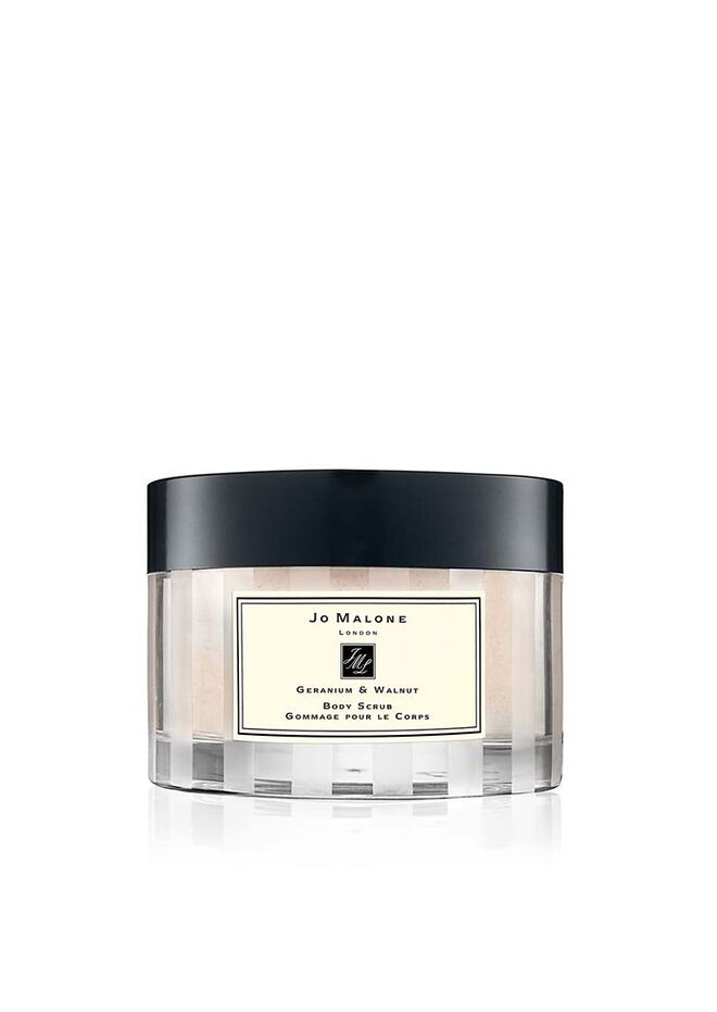 Geranium & Walnut Body Scrub, €46, Jo Malone