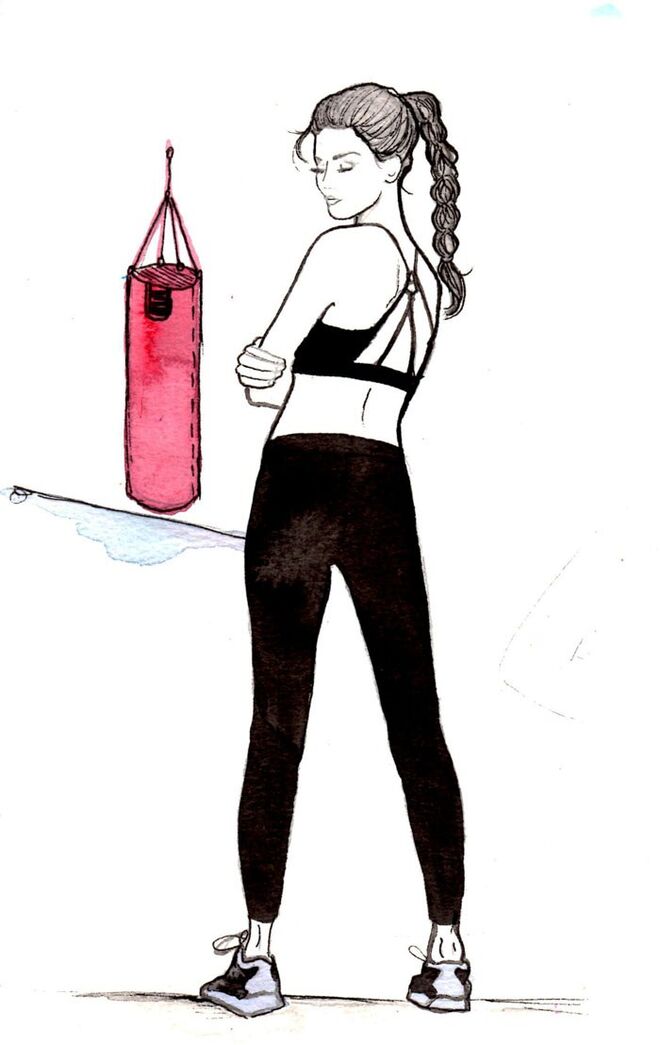 Ilustrações "Book of Braids" de Kérastase | Kickboxing girl