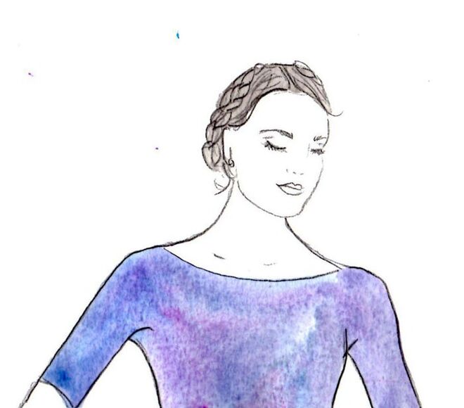 Ilustrações "Book of Braids" de Kérastase | Wedding boatneck neckline