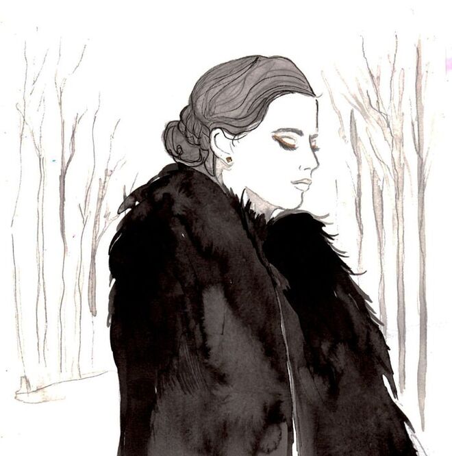 Ilustrações "Book of Braids" de Kérastase | Winter braided bun scenario