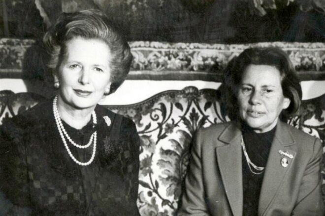 Maria Barroso e Margaret Tatcher