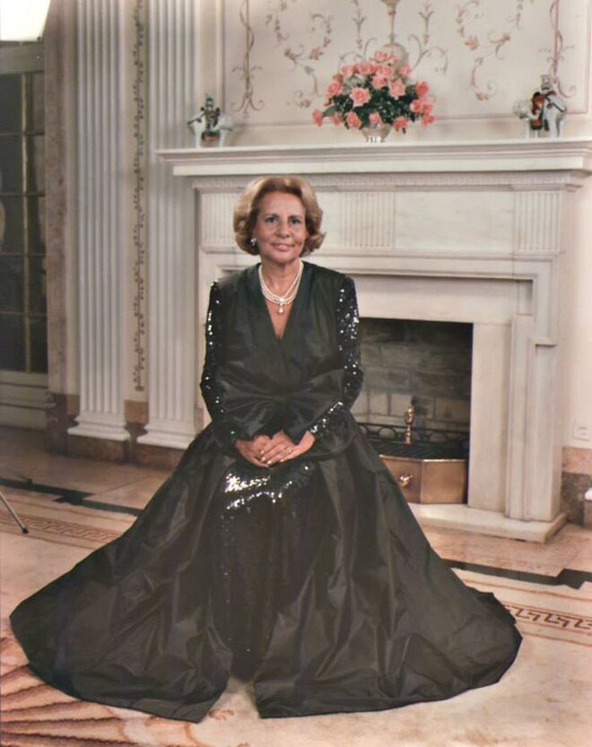 Maria Barroso como primeira-dama no Palácio de Belém em Lisboa, 1987