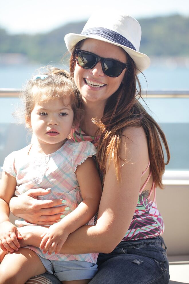 Rita Mendes e a filha Matilde
