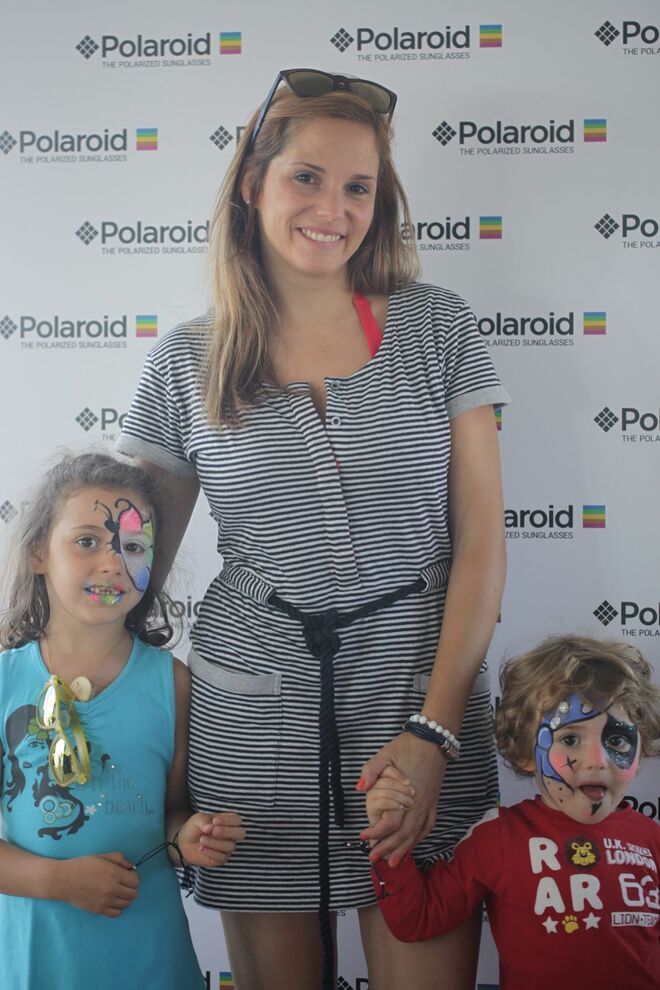 Márcia Leal e os filhos