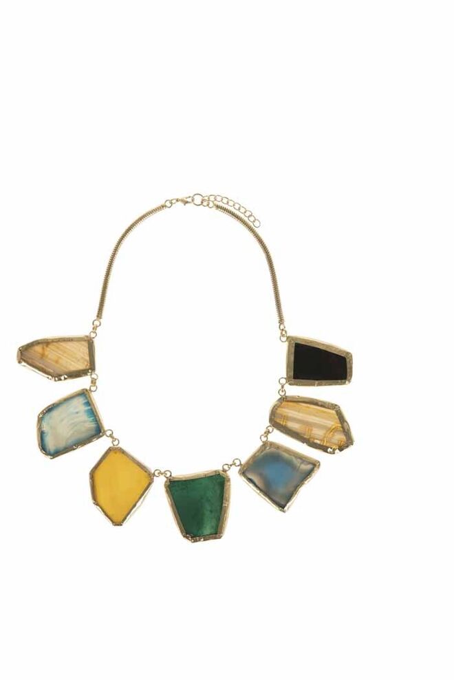 Colar em metal e cobre com pedras, €24,99, Parfois