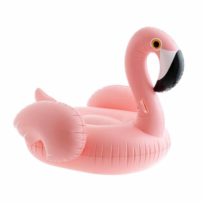 Insuflável Flamingo em plástico, €65, Sunnylife 