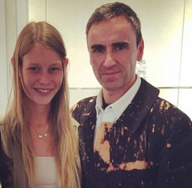 Sofia Mechetner e Raf Simons (diretor artístico da Dior)